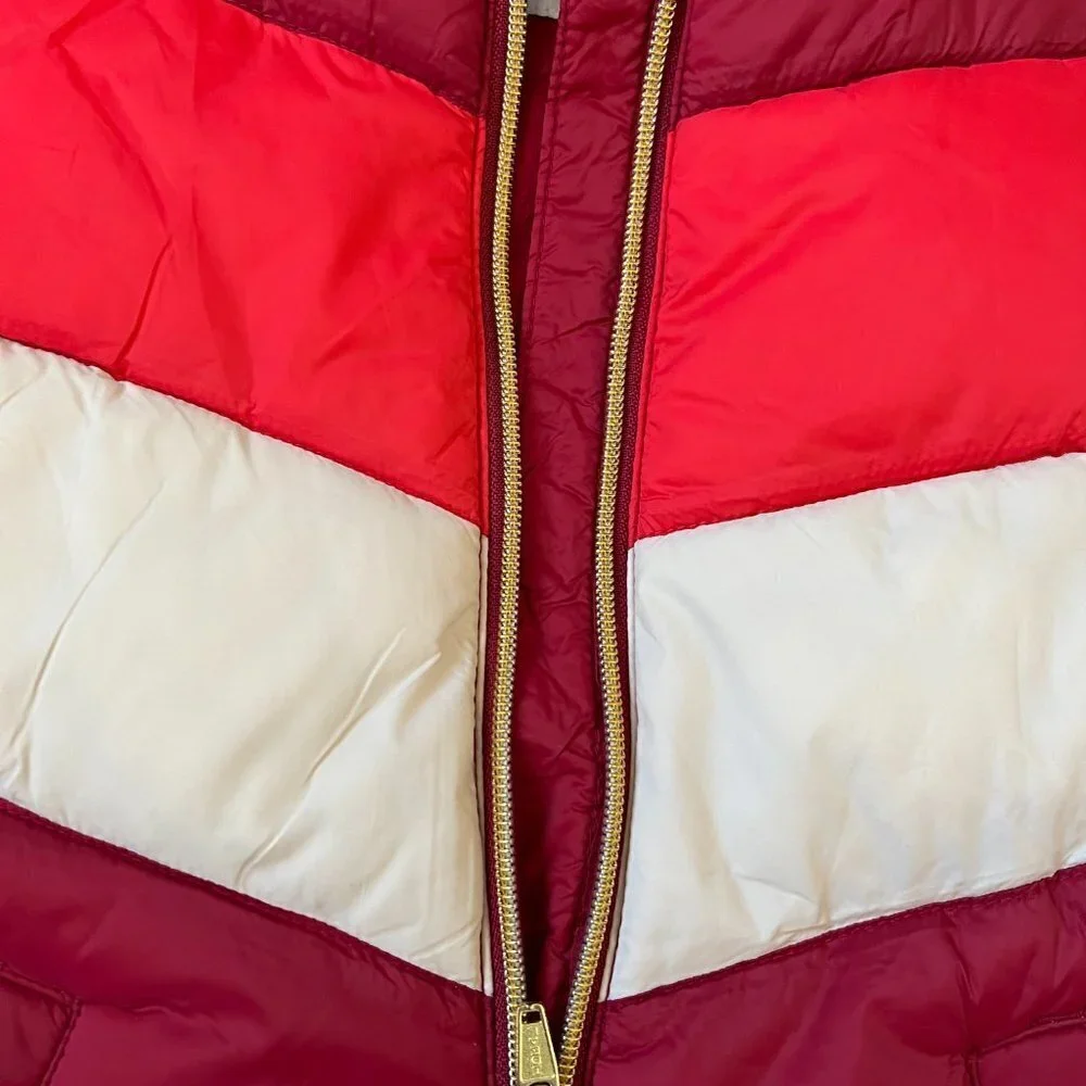 Old Navy Retro Color Block Chevron Puffer Vest Sz 6-7